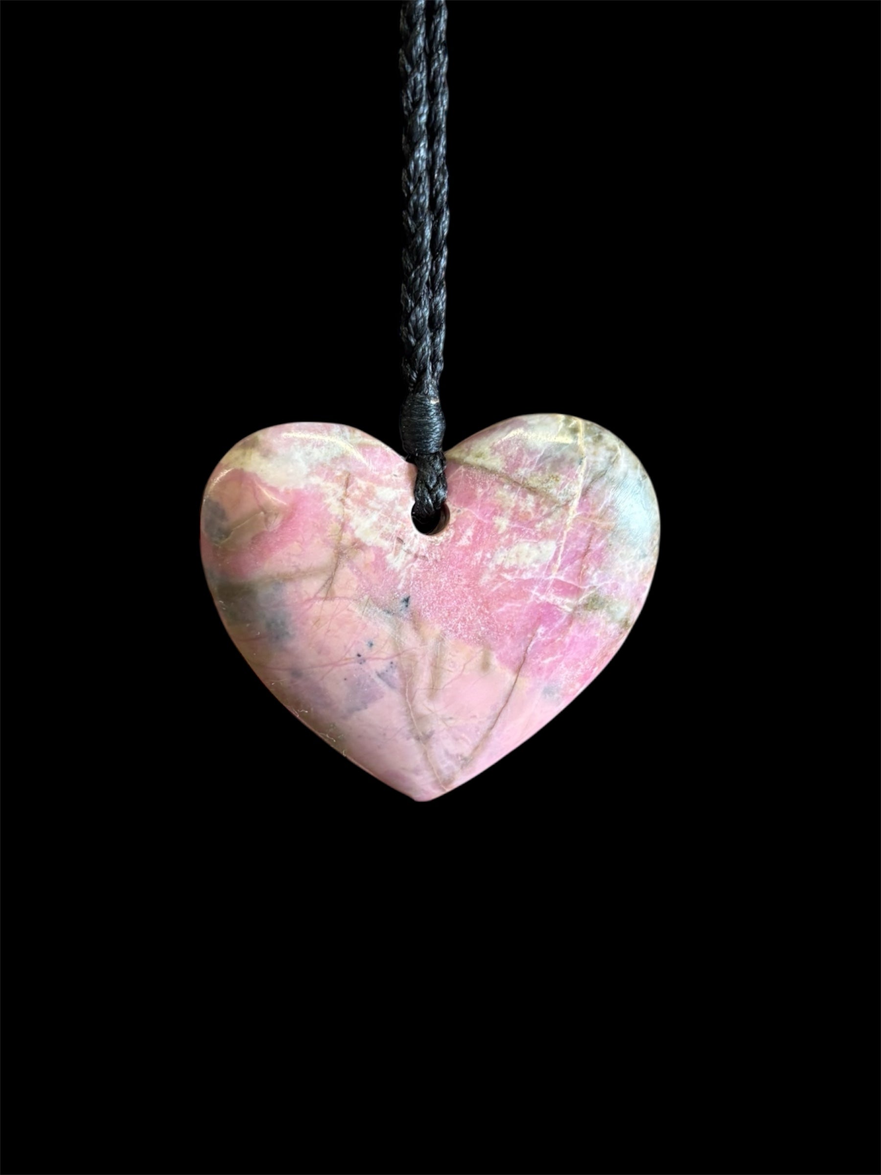 Pink Otago Rhodonite Heart