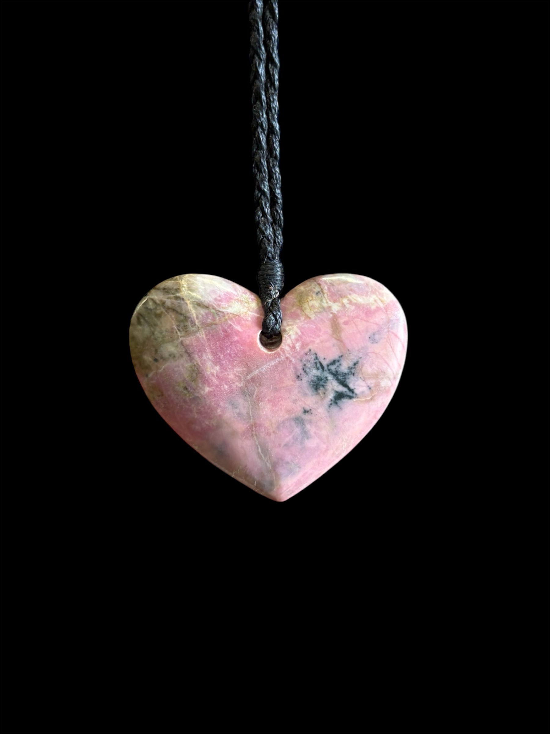 Pink Otago Rhodonite Heart