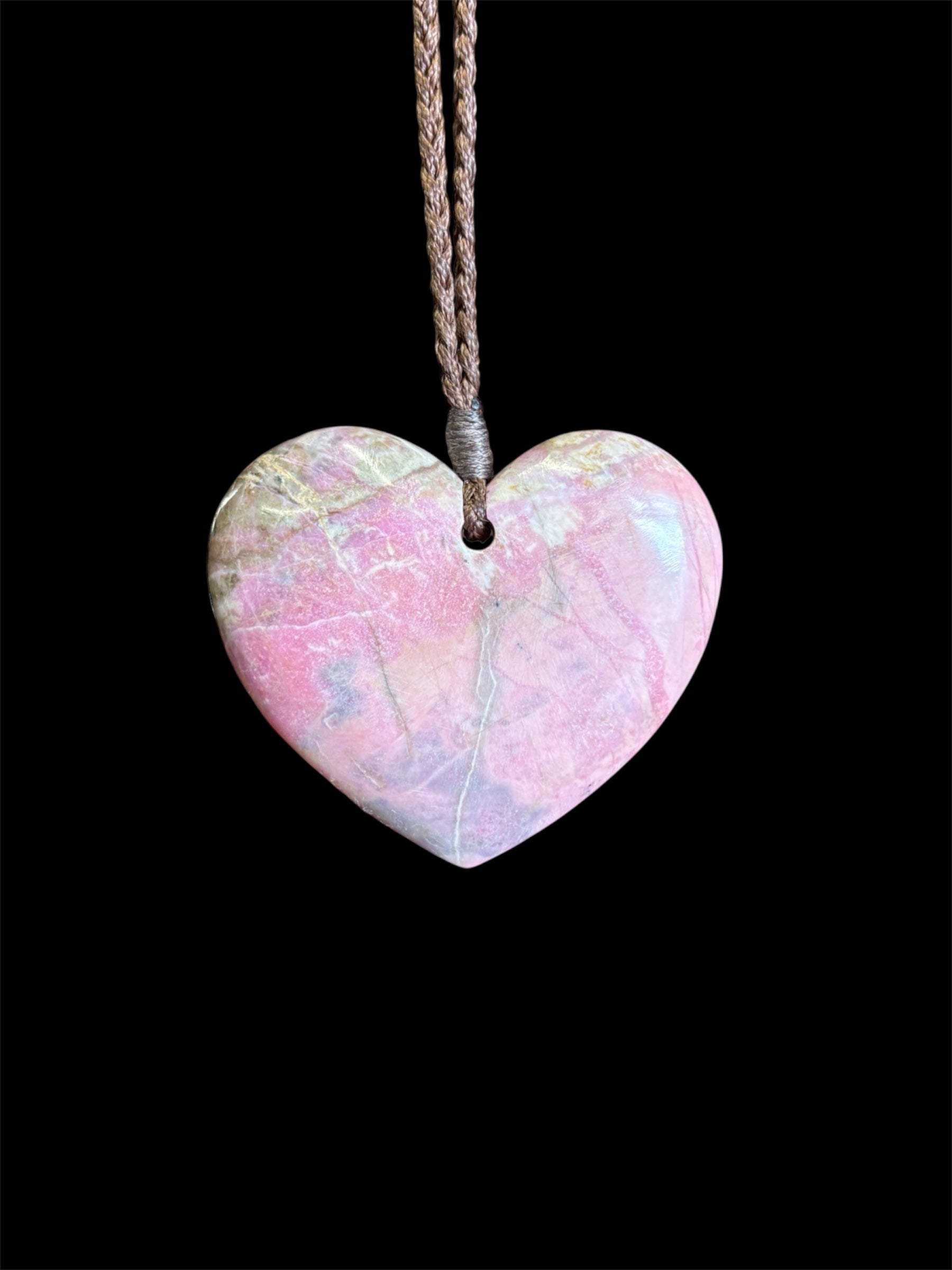 Pink Otago Rhodonite Heart