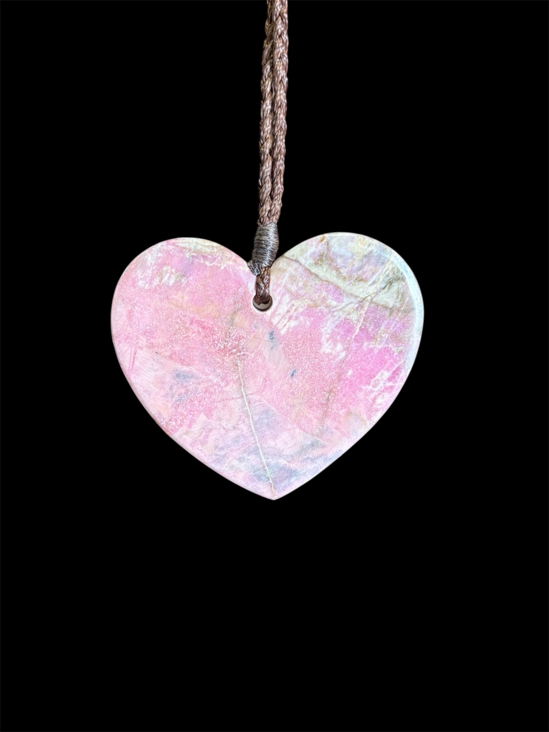 Pink Otago Rhodonite Heart
